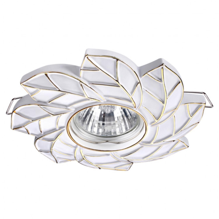 370487 SPOT NT19 257 белый/золото Встраиваемый светильник IP20 GU10 50W 220V PATTERN