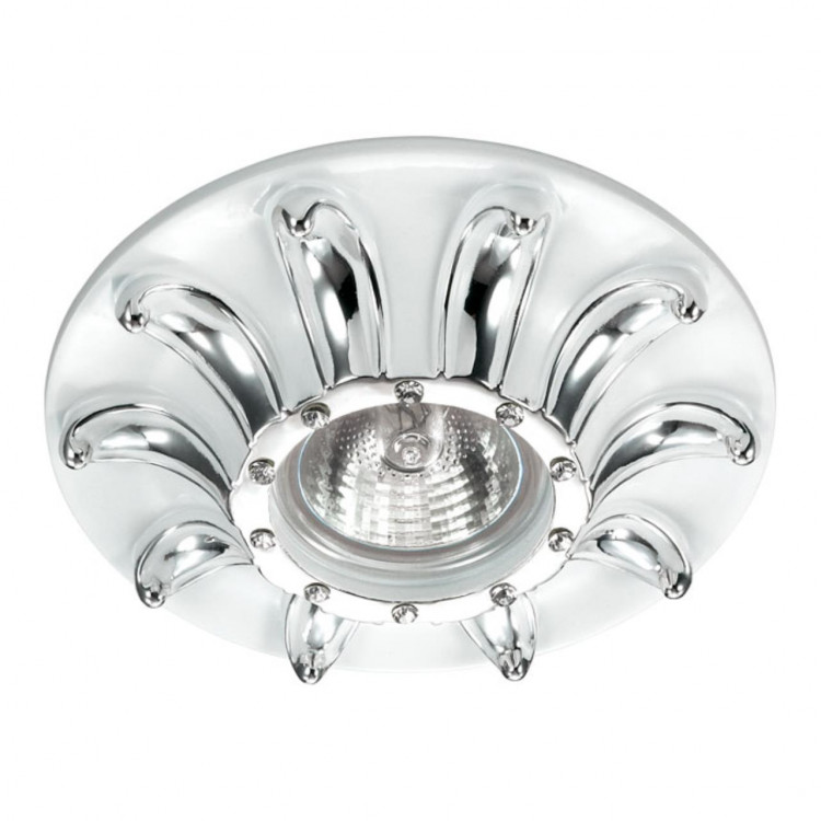 370328 SPOT NT17 257 белый/хром Встраиваемый декоративный светильник GX5.3 50W 12V PATTERN