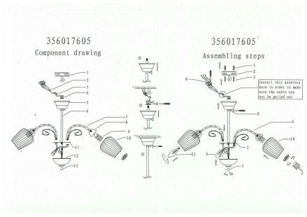 356017605 Нежность 5*60W E14 220V люстра
