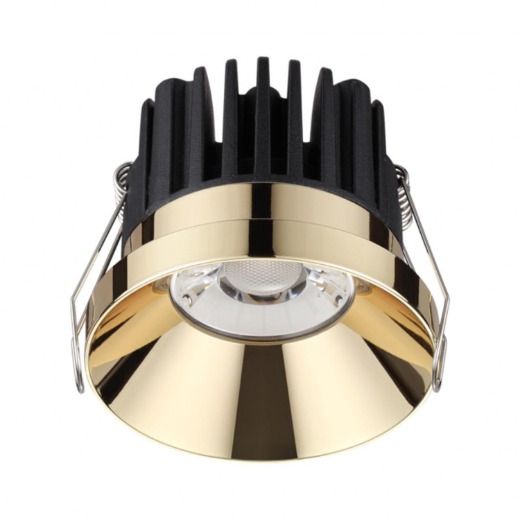 357909 SPOT NT19 249 золото Светильник встраиваемый IP44 LED 3000К 10W 100-265V METIS