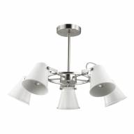 3591/5C MODERNI LN18 155 белый с матовым никелем Люстра на штанге E27 5*60W 220V ARUDIS - 3591/5C MODERNI LN18 155 белый с матовым никелем Люстра на штанге E27 5*60W 220V ARUDIS