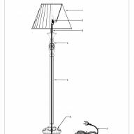 254049601 Версаче 1*60W E27 220 V торшер - 254049601 Версаче 1*60W E27 220 V торшер