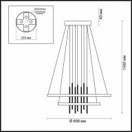 3901/63L L-VISION ODL20 215 золотистый/стекло/металл Подвесной светильник LED 4000K 63W 220V MONICA - 3901/63L L-VISION ODL20 215 золотистый/стекло/металл Подвесной светильник LED 4000K 63W 220V MONICA