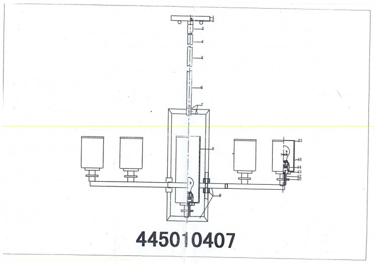 445010407 Ирида 7*60W E27 220 V люстра