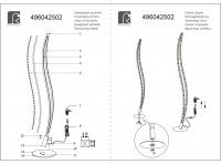 496042502 Аурих 2*15W LED 220 V торшер