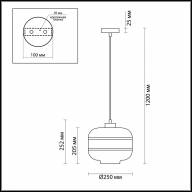 4773/1 PENDANT ODL21 281 зеленый/бронзовый Подвес E27 60W STORBI - 4773/1 PENDANT ODL21 281 зеленый/бронзовый Подвес E27 60W STORBI
