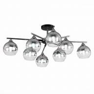 SLE106502-08 Светильник потолочный Черный, Хром/Хром, Прозрачный E27 8*60W - SLE106502-08 Светильник потолочный Черный, Хром/Хром, Прозрачный E27 8*60W