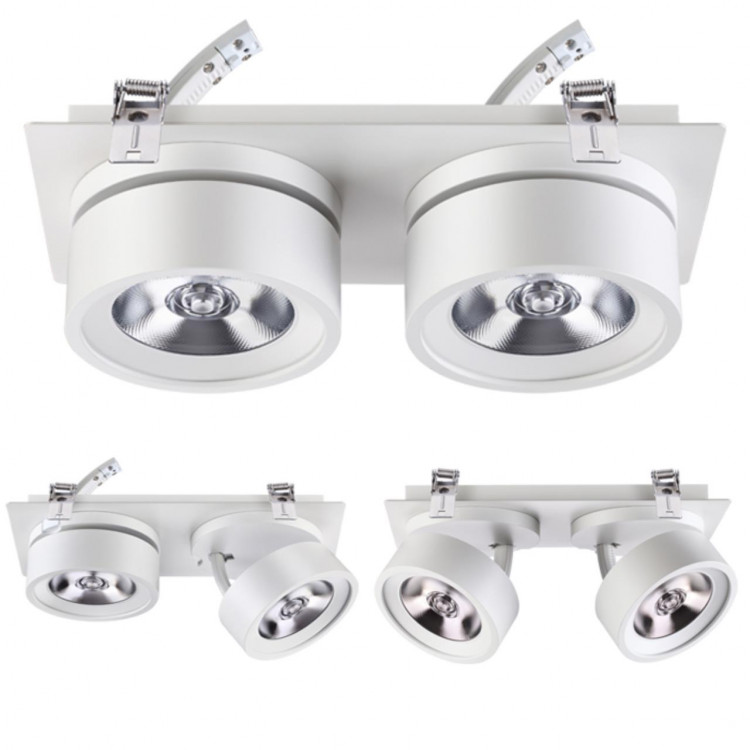 357878 SPOT NT18 090 белый Встраиваемый светильник IP20 LED 3000К 2*25W 220-240V PROMETA