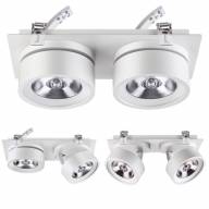 357878 SPOT NT18 090 белый Встраиваемый светильник IP20 LED 3000К 2*25W 220-240V PROMETA - 357878 SPOT NT18 090 белый Встраиваемый светильник IP20 LED 3000К 2*25W 220-240V PROMETA