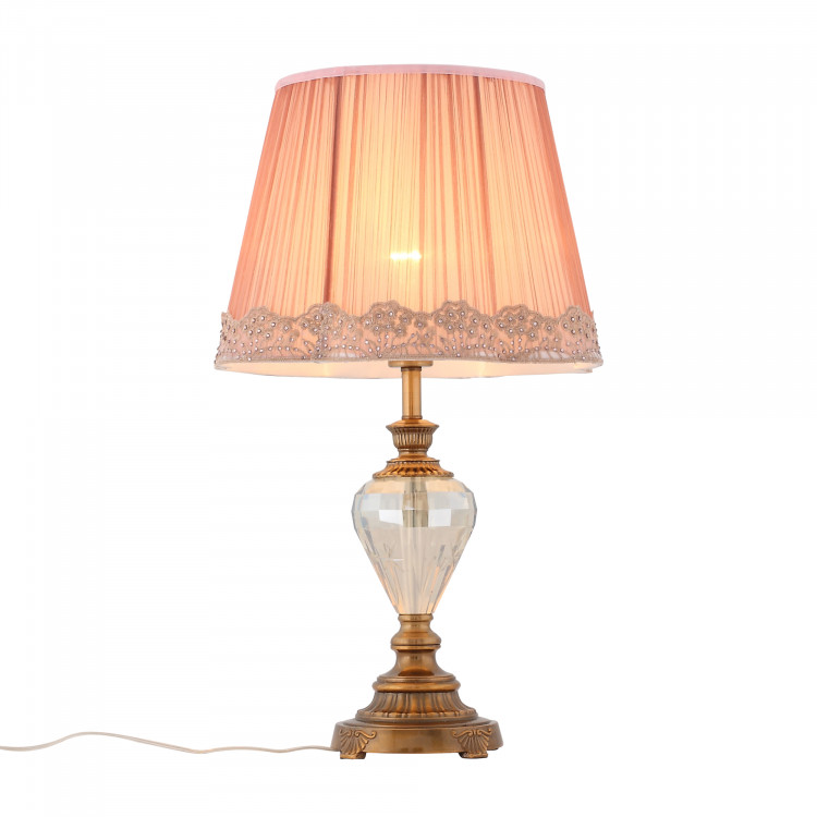 SL966.314.01 Настольная лампа ST-Luce Медный/Пыльная роза E27 1*60W (из 2-х коробок)