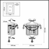 4686/2W CLASSIC ODL20 456 серебристый/хрусталь Бра E14 2*40W 220V SHARM - 4686/2W CLASSIC ODL20 456 серебристый/хрусталь Бра E14 2*40W 220V SHARM
