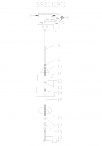 392011901 Фьюжн 1*20W G4 12 V люстра