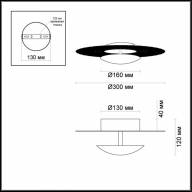 3559/18L HIGHTECH ODL18 167 золотое фольгирование Н/п светильник IP20 LED 3000K 18W 1008Лм 220V SOLARIO - 3559/18L HIGHTECH ODL18 167 золотое фольгирование Н/п светильник IP20 LED 3000K 18W 1008Лм 220V SOLARIO