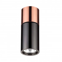 3583/1C HIGHTECH ODL18 221 черный с медью Потолочн.накладной светильник IP20 GU10 1*50W 220V DUETTA