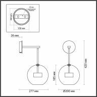 4640/12WL L-VISION ODL21 331 золотой/прозрачный Бра с выкл LED 12W 4000K BUBBLES BUBBLES - 4640/12WL L-VISION ODL21 331 золотой/прозрачный Бра с выкл LED 12W 4000K BUBBLES BUBBLES