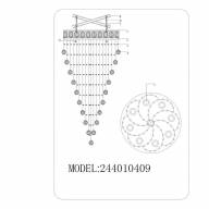 244010409 Каскад хром 9*35W GU10 220 V люстра - 244010409 Каскад хром 9*35W GU10 220 V люстра