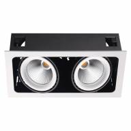 358038 SPOT NT19 белый/черный Встраиваемый карданный светильник IP20 LED 3000К 2*32W 220V GESSO - 358038 SPOT NT19 белый/черный Встраиваемый карданный светильник IP20 LED 3000К 2*32W 220V GESSO