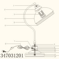 347031201 Фелиция бронза антик 1*60W Е27 220 V наст. лампа - 347031201 Фелиция бронза антик 1*60W Е27 220 V наст. лампа