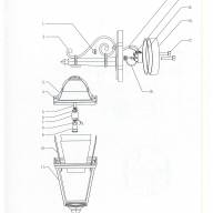 815020801 Глазго 1*95W E27 220 V IP44 светильник - 815020801 Глазго 1*95W E27 220 V IP44 светильник