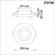 370790 SPOT NT21 293 хром Светильник встраиваемый влагозащищенный IP44 GU10 50W 220V WATER - 370790 SPOT NT21 293 хром Светильник встраиваемый влагозащищенный IP44 GU10 50W 220V WATER