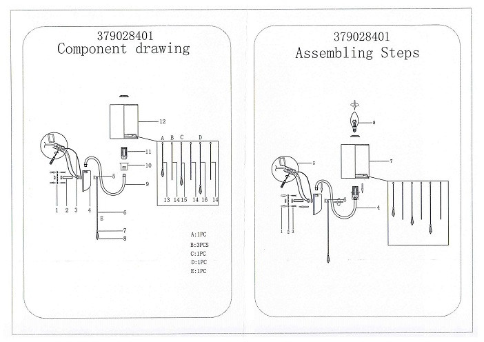 379028401 Федерика 1*40W E14 220 V бра