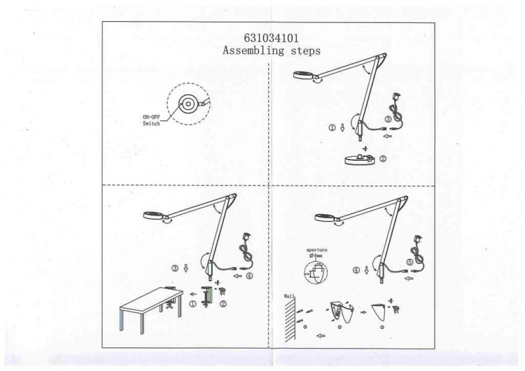 631034101 Ракурс 5W LED 220 V наст.лампа