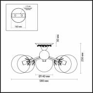 3060/5C COMFI LN16 082 хром Люстра потолочная E14 5*40W 220V PALLA - 3060/5C COMFI LN16 082 хром Люстра потолочная E14 5*40W 220V PALLA