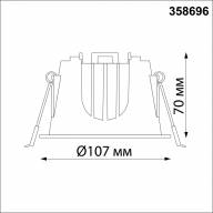 358696 SPOT NT21 251 белый/золото Светильник встраиваемый светодиодный IP20 LED 4000К 20W 100-265V KNOF - 358696 SPOT NT21 251 белый/золото Светильник встраиваемый светодиодный IP20 LED 4000К 20W 100-265V KNOF
