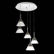 SL930.113.05 Светильник подвесной ST-Luce Хром/Прозрачный LED 5*7W 4000K - SL930.113.05 Светильник подвесной ST-Luce Хром/Прозрачный LED 5*7W 4000K