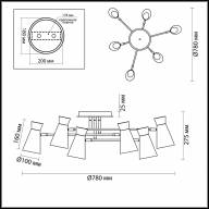 3790/6C LOFTI LN19 164 матовый черный, золотой Люстра потолочная E14 6*40W 220V LIAM - 3790/6C LOFTI LN19 164 матовый черный, золотой Люстра потолочная E14 6*40W 220V LIAM