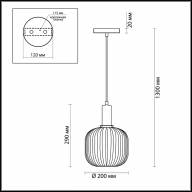 4462/1 SUSPENTIONI LN20 144 черный, зеленый Подвес E27 1*60W 220V MERLIN - 4462/1 SUSPENTIONI LN20 144 черный, зеленый Подвес E27 1*60W 220V MERLIN