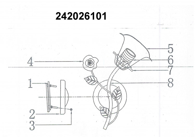 242026101 Восторг 1*60W E14 220 V бра