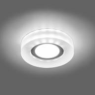 Светильник встраиваемый с белой LED подсветкой Feron CD8080 потолочный MR16 G5.3 белый матовый - Светильник встраиваемый с белой LED подсветкой Feron CD8080 потолочный MR16 G5.3 белый матовый