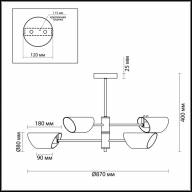 4402/4C MODERNI LN19 091 хром, черный Люстра потолочная E14 4*40W 220V NOLAN - 4402/4C MODERNI LN19 091 хром, черный Люстра потолочная E14 4*40W 220V NOLAN