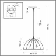3713/1A SUSPENTIONI LN19 152 черный Подвес E27 1*60W 220V SHELBY - 3713/1A SUSPENTIONI LN19 152 черный Подвес E27 1*60W 220V SHELBY