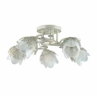 3002/5C COMFI LN16 069 белый с золотой патиной Люстра потолочная E14 5*40W 220V FLORANA - 3002/5C COMFI LN16 069 белый с золотой патиной Люстра потолочная E14 5*40W 220V FLORANA