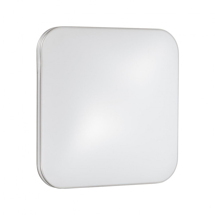 3020/DL TAN SN 101 Светильник пластик/белый/хром LED 48Вт 3000-6500K 435х435 IP43 пульт ДУ/ LampSmart LONA