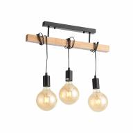 SL1142.403.03 Светильник потолочный Черный, Светлое дерево E27 3*60W - SL1142.403.03 Светильник потолочный Черный, Светлое дерево E27 3*60W