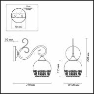 3505/1W COMFI LN18 216 белый, золотая патина Бра E27 60W 220V BIANCOPA - 3505/1W COMFI LN18 216 белый, золотая патина Бра E27 60W 220V BIANCOPA