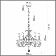 3409/5 CLASSI LN17 093 белый с золотой патиной Люстра E14 5*40W 220V OTESSO - 3409/5 CLASSI LN17 093 белый с золотой патиной Люстра E14 5*40W 220V OTESSO