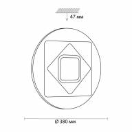 3037/DL COLOR SN 052 Светильник пластик/белый/хром LED 48Вт 3000-6500K D380 IP43 пульт ДУ/RGB/LampSmart COVA - 3037/DL COLOR SN 052 Светильник пластик/белый/хром LED 48Вт 3000-6500K D380 IP43 пульт ДУ/RGB/LampSmart COVA
