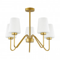 3791/5C NEOCLASSI LN19 132 золотой, белый Люстра на штанге E27 5*60W 220V OLIVIA