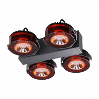 3818/40CL L-VISION ODL19 черный c коньячным Настенный светильник LED 4*10W 220V VIVACE