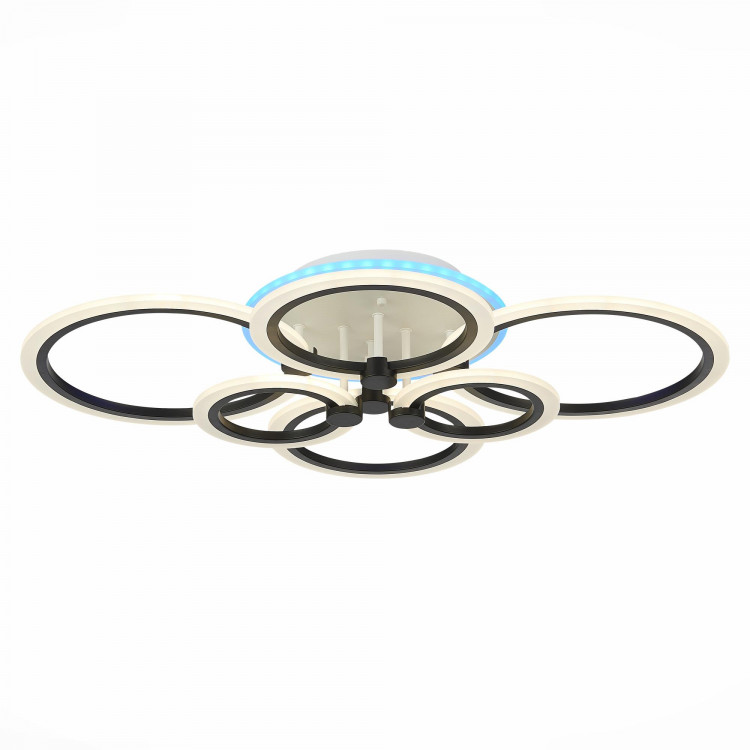 SLE500542-06RGB Светильник потолочный Белый, Черный/Белый LED 1*132W RGB 8W 3000-6000K