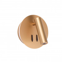 3913/9WL HIGHTECH ODL20 277 золот/металл Настен.св-к с лампой д/чтения с выкл LED 9W 3000K 220V BEAM