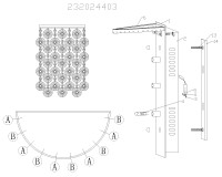 232024403 Жемчуг золото 3*20W G4 220 V бра
