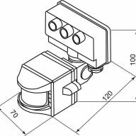 Датчик движения 1200W 12m 120° белый, SEN15/LX02 - Датчик движения 1200W 12m 120° белый, SEN15/LX02