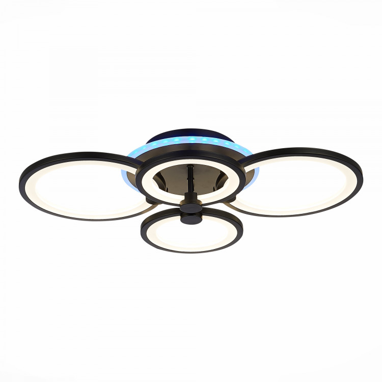 SLE200342-04RGB Светильник потолочный Черный/Белый LED 1*100W RGB 8W 3000-6000K