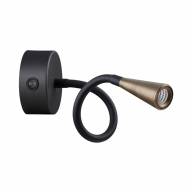 4289/3WL HIGHTECH ODL22 271 черный с античн.бронзой Настенный светильник с выкл. IP20 LED 3W 265Лм 3000K ODDS - 4289/3WL HIGHTECH ODL22 271 черный с античн.бронзой Настенный светильник с выкл. IP20 LED 3W 265Лм 3000K ODDS