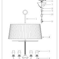 379010106 Федерика02 золото  6*60W Е14 220 V люстра - 379010106 Федерика02 золото  6*60W Е14 220 V люстра